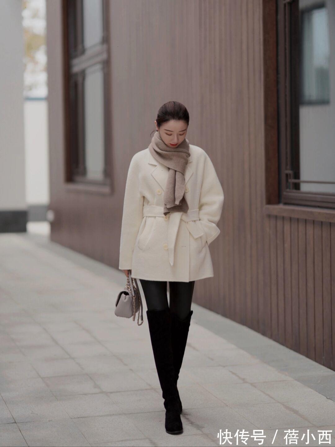 脖颈 “短大衣”才是小个子女生的冬日必备,配半身裙、裤子优雅又高级