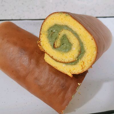 蛋黄|抹茶虎皮蛋糕卷