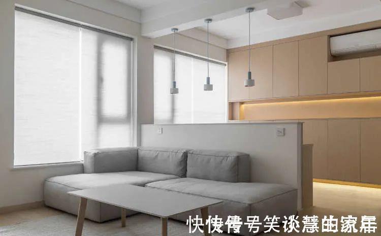 功能区|50㎡小户型两居室,坚持素色主义,进门一眼就喜欢上了