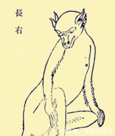 猴型|传说中四耳的猴型水怪--《山海经》异兽“长右”