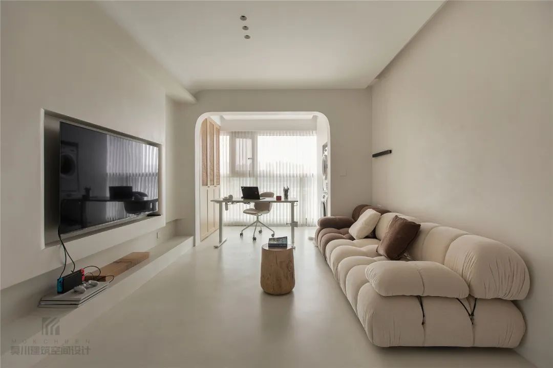 布置|90㎡现代侘寂风,极简的空间,优雅的线条,舒适的软装