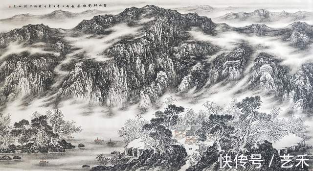 画家|著名焦墨云雾山水画家林晓丽----新没骨水墨淡彩风景艺术