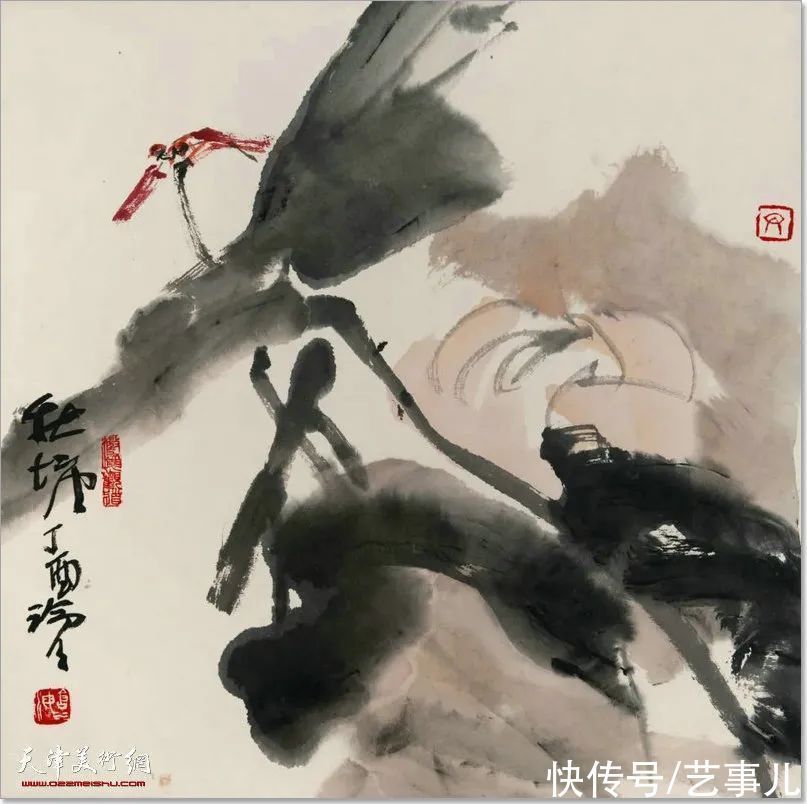 库尔勒!尹沧海教授荷花水禽作品欣赏:笔意简率自由 一派天趣自成