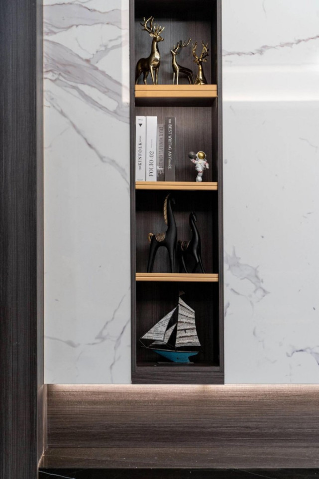 伸展感|236㎡大平层,黑白灰诠释极简主义