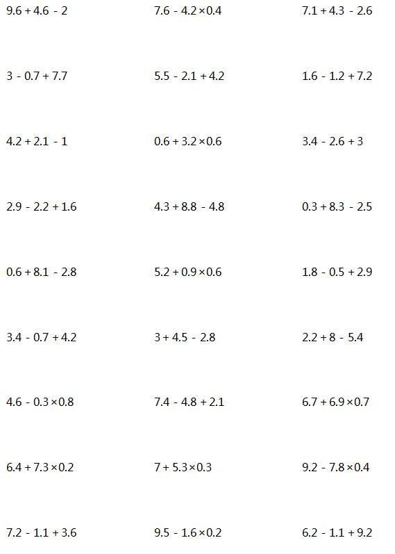 孩子计算能力差？小学数学四则混合运算知识总结（附练习）