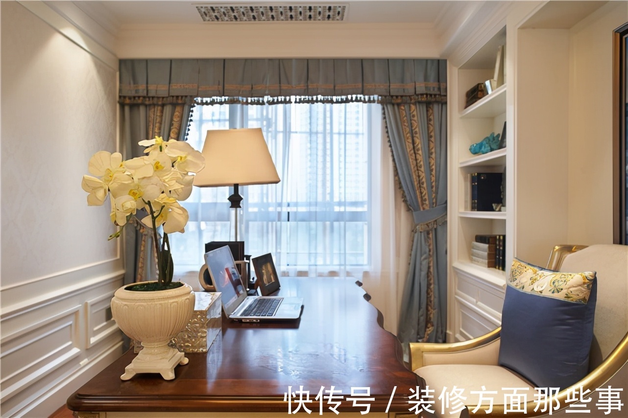 书柜|72平二居室没有太华丽，适合小户型的温馨欧式风