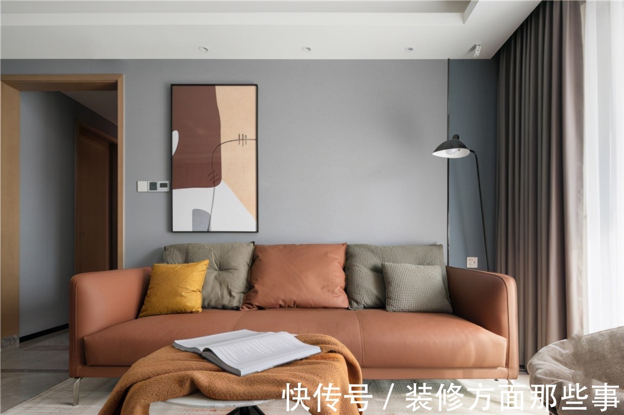 客餐厅|108平现代风三居室客餐厅以过道门为隔,书房设计太时尚了