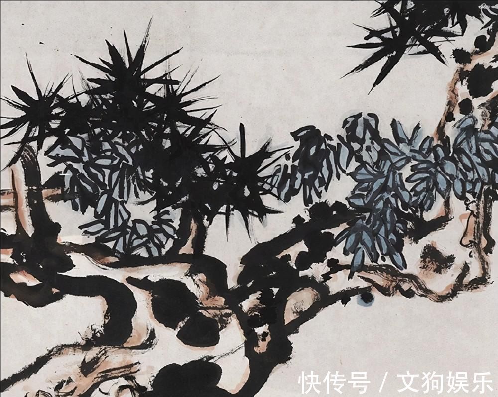松石图|潘天寿这张画,超过价值3.7亿的那只鹰,落笔大胆老辣