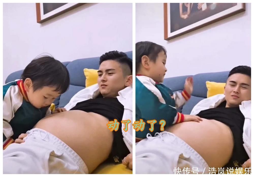 宝妈|女儿想要个弟弟，追着爸爸的啤酒肚不放，妈妈笑翻看样是双胞胎