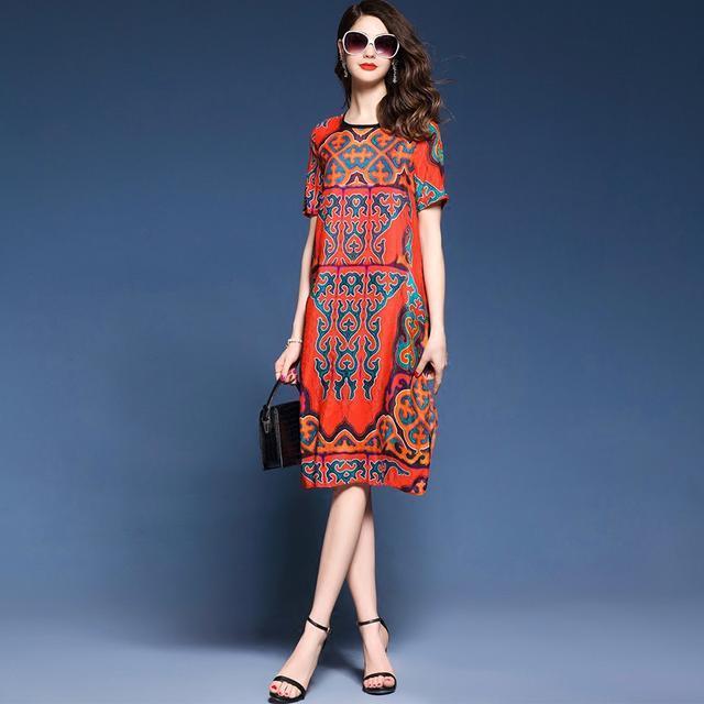 雪纺连衣裙 复古文艺范民族风美裙,关键的时候还能为你抵挡紫外线