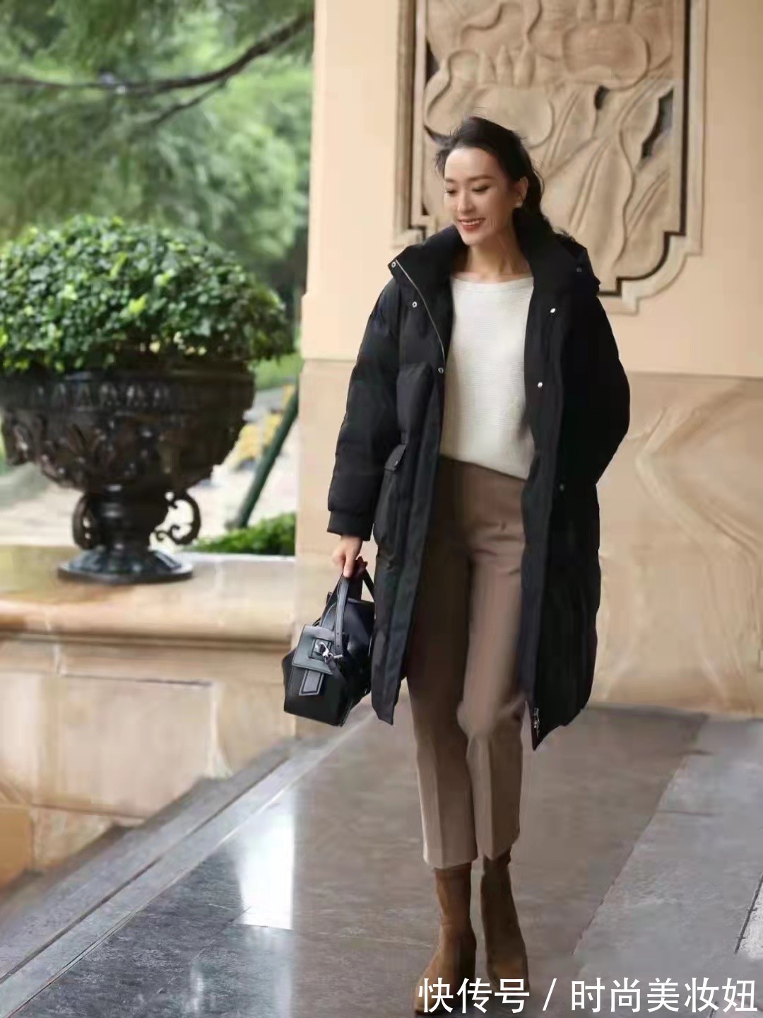 孟晚舟|这是我见过最“显贵”的冬季穿搭,不冻腿还很洋气,真高级
