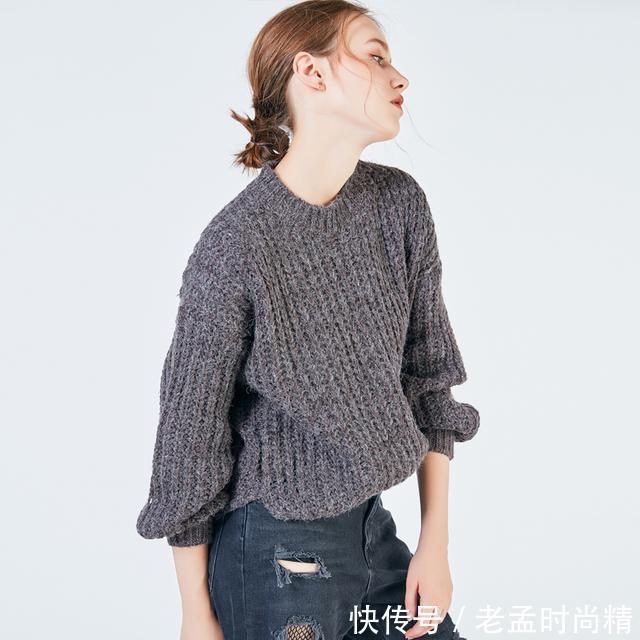 衣女 宽松套头毛衣髦显瘦,穿出你想要的美感与优雅,做冬日的气质女神