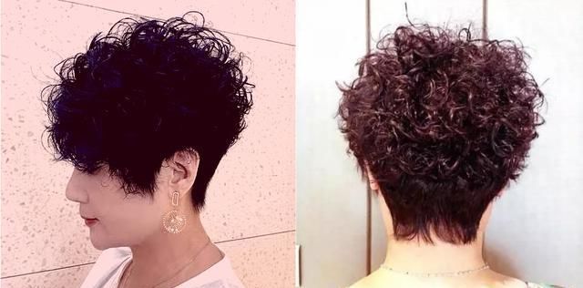 为什么老人都喜欢短卷发?因为短发干练好打理,显发量又时髦减龄