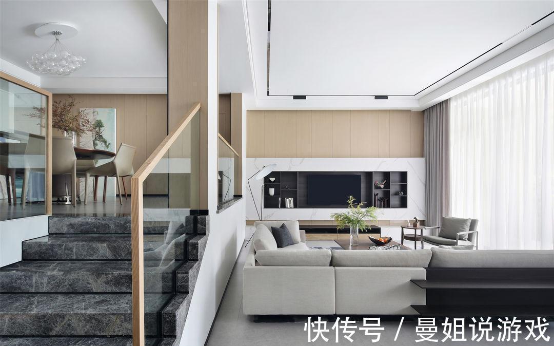 娱乐区|现代简约风别墅设计,用心感受生活本质,回归纯真心态