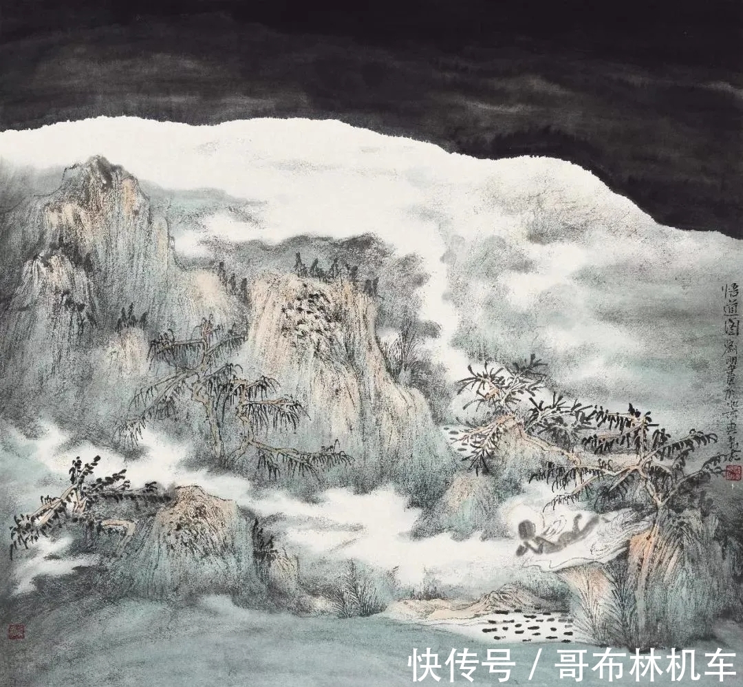 山水画!他画里是梦幻般的意境,是空旷的天地之宇|刘明山水画