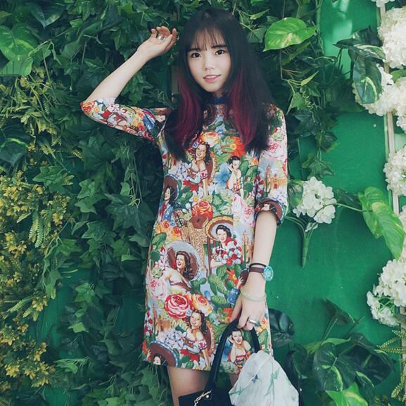 旗袍裙|一袭改良旗袍裙,泼墨水华,惊艳了时光,温柔了岁月