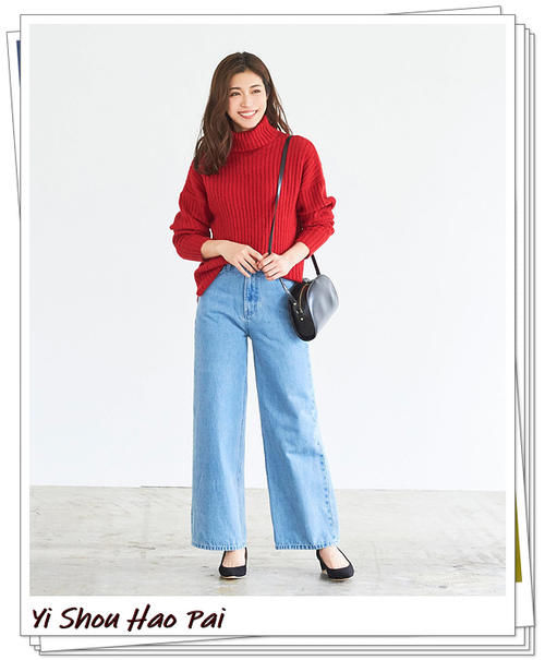 简单经典,休闲时尚!牛仔裤+针织衫的20种流行轻熟搭配示例