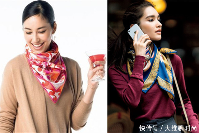春季围巾如何戴才能有别于冬天？日网教你的方法，时髦显脸小