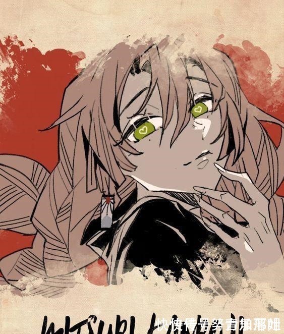 忍姐姐|《鬼灭之刃》的复古画报，忍姐姐又美又飒，耳饰成为最大“亮点”