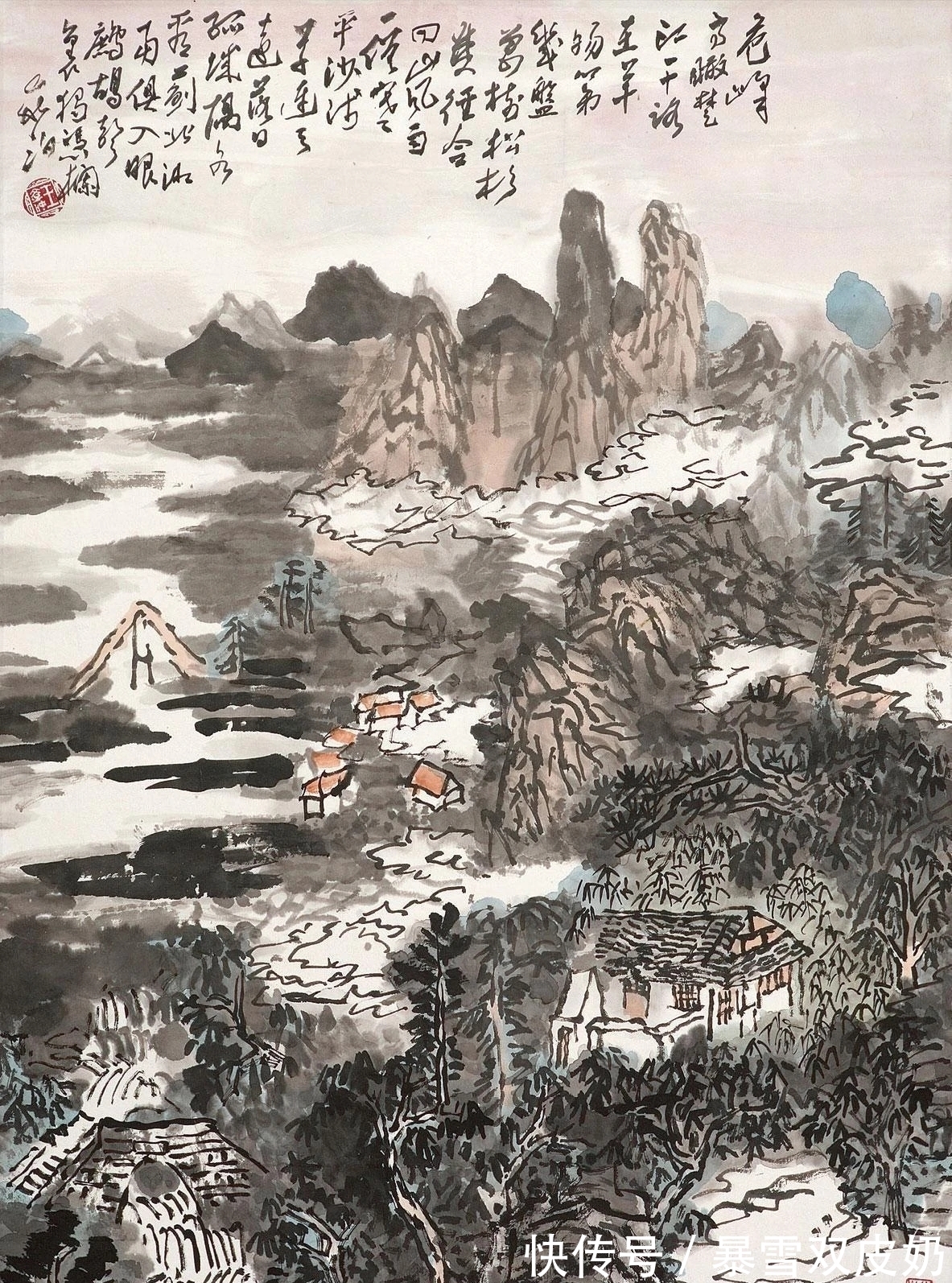 津门|津门大家王学仲的山水画,潇洒写出,飘逸奇拙