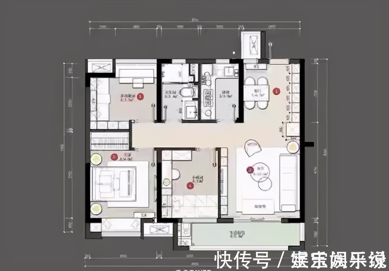 背景墙|90平米小三房,竟然打造了200个储物柜,真的太惊艳了