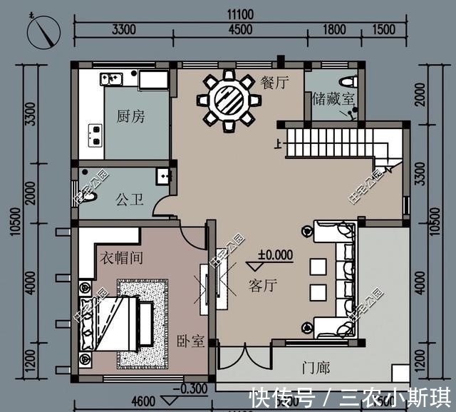 阳台上|农村自建小户型别墅, 四室一厅很宽敞, 还有书房和大阳台, 美!