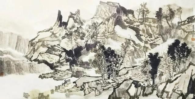 山水画$画家王爱忠国画山水画水墨艺术作品欣赏