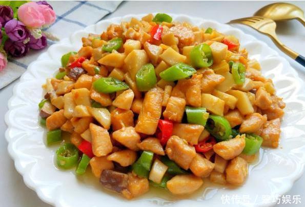 杏鲍菇炒鸡丁，爽口弹牙，营养美味，制作简单家常，味道一级棒
