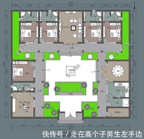 小院|农村建房还是有个院子好,10套农村平层小院,既能停车还能养鸡鸭