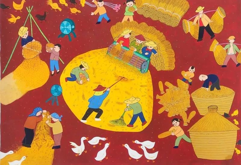 龙腾狮舞|文化走亲 云端悦展 嘉善姚庄农民画颂新时代