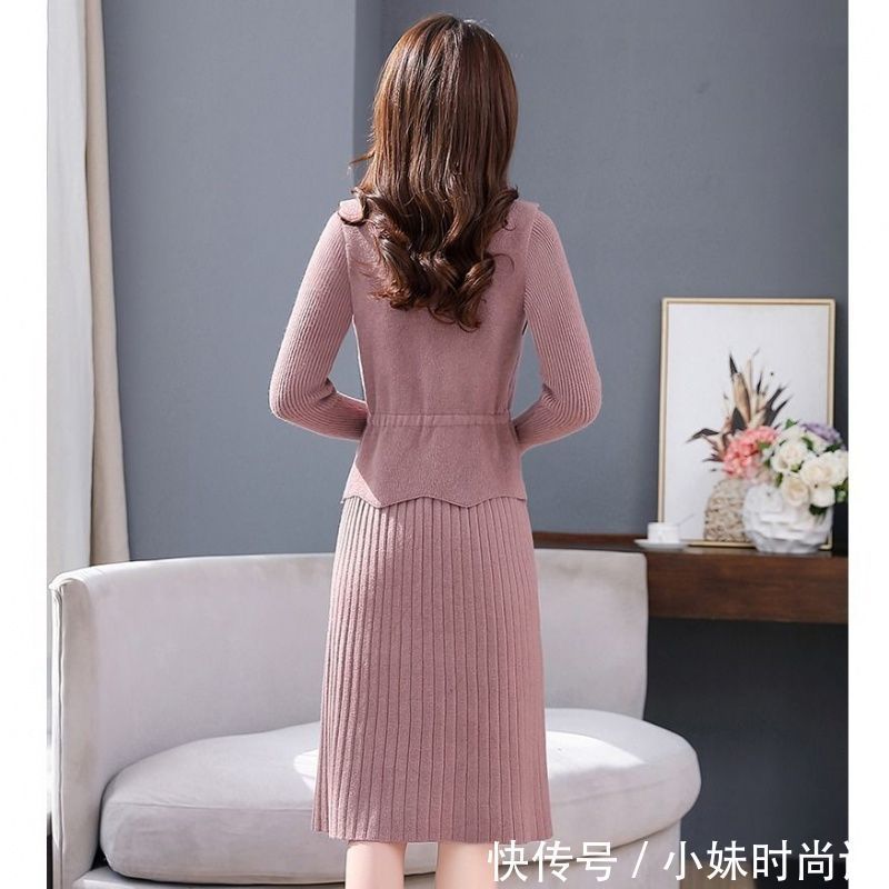 动人心弦|气质针织连衣裙, 视觉显瘦, 让你美得动人心弦