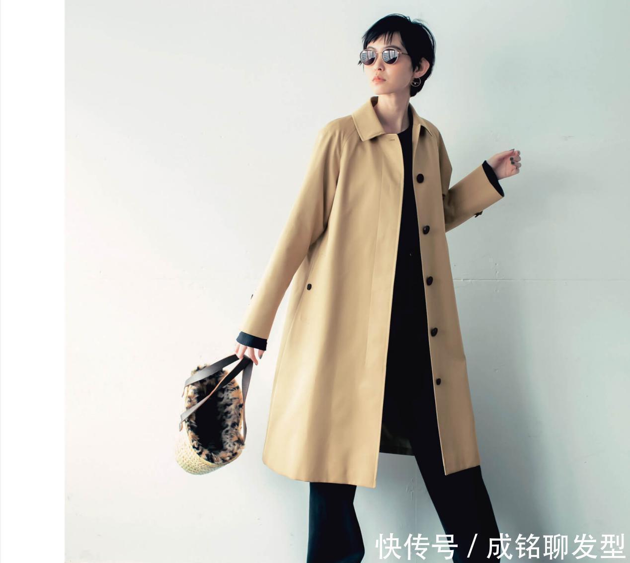 四五十岁女人减龄搭配,日系风衣搭配优雅又有女人味,时髦又百搭