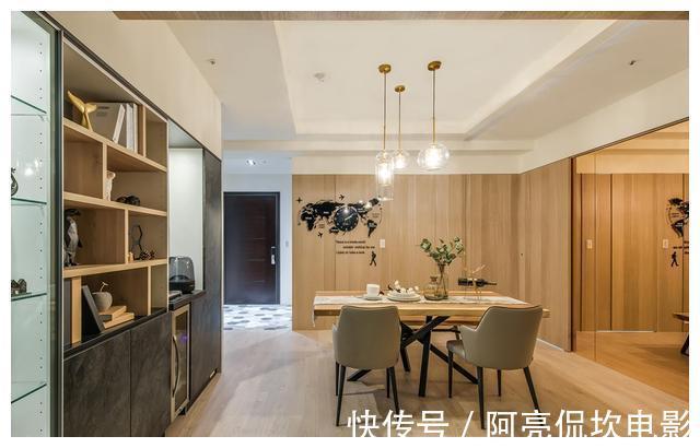 餐厅|116㎡三居室，巧用室内门，打造极具灵活开阔感的新家！