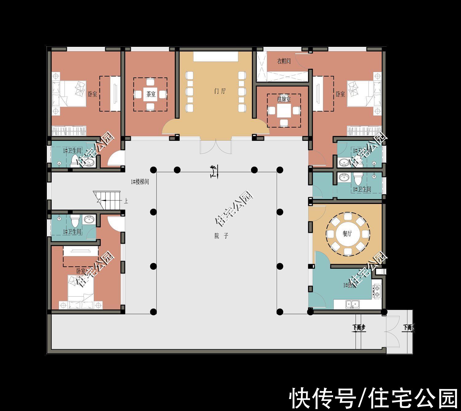 布局|农村建房有院才实用，这10套大院户型送给你，总有一款适合你