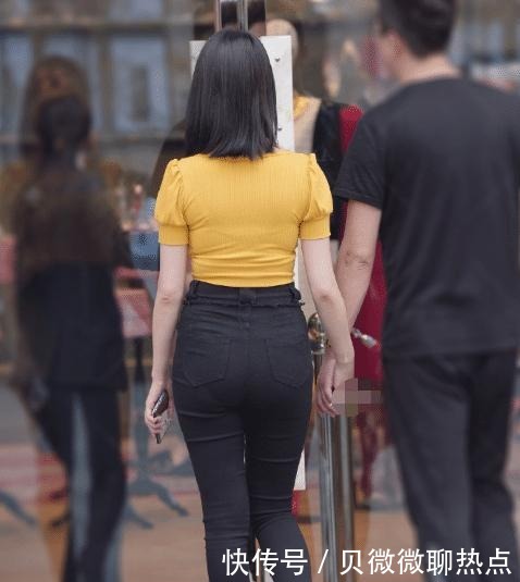 高腰裤|个性的小姐姐,高腰裤搭配橙色上衣,时尚迷人