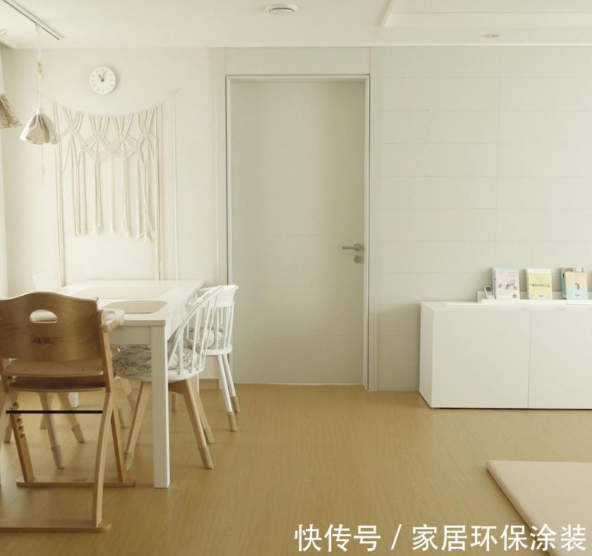 布置|韩国妈妈边带娃边布置新家,普通精装重装做奶油风,92㎡画面治愈