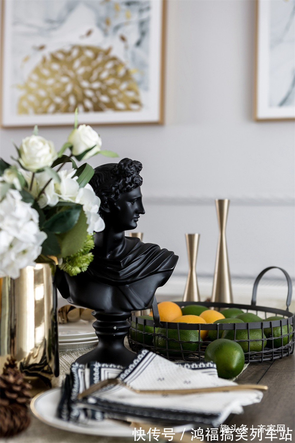 装饰画|136平美式轻奢，卧室金属球形吊灯，洗手间镜柜设计，创意又实用