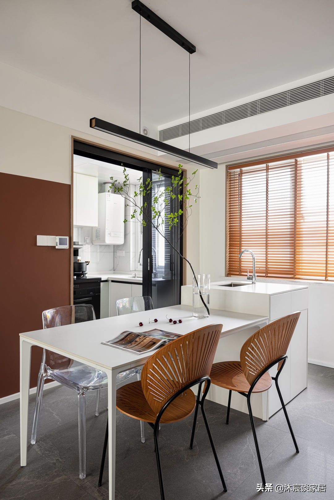 大理石|如果看腻了大白墙,又觉得大理石好冷,不妨用木饰面,让家更温馨