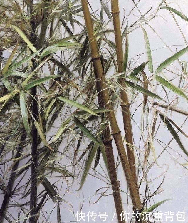 冷军的油画竹子和90后大叔池静山笔下的墨竹,你更喜欢哪个呢