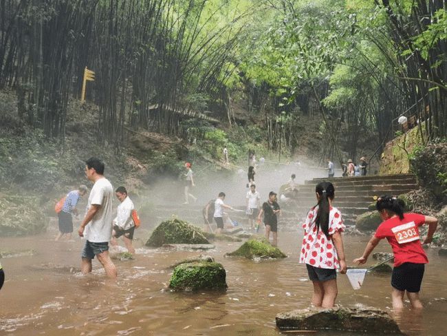 平乐古镇|首个重庆“高铁旅行团”打卡平乐古镇 喝茶、夜游、耍竹海简直巴适