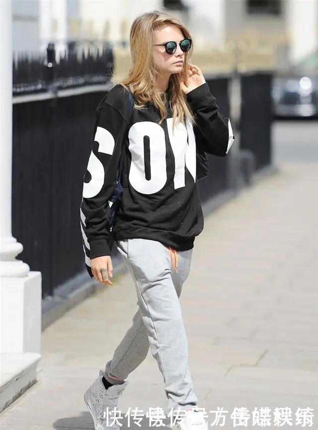 “卫衣+阔腿裤”过时了卫衣配这些“裤子”才好看,时髦又显高