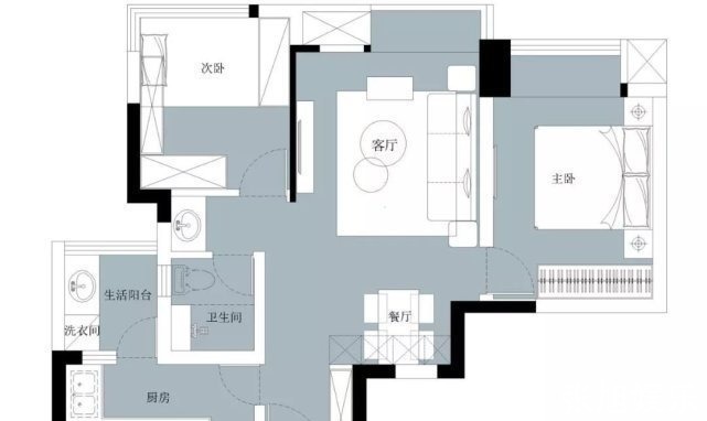 厨房|97平现代二居室，一进门就被朋友家的客厅给迷住了，好漂亮