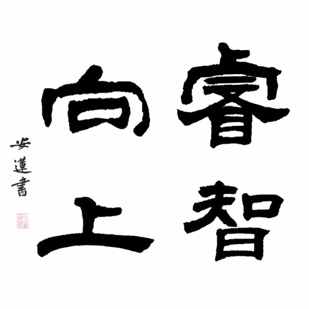  斗方|安莲居士手写四字书法50cm斗方 系列（一）结缘中