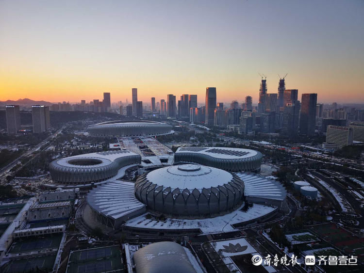 落日红霞飞！济南雪后夕阳洒金，尽显冬日最美画境|情报站| 情报站