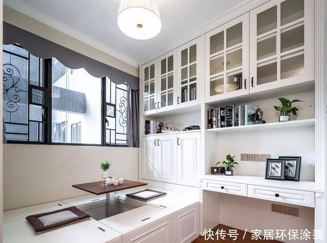 榻榻米|120㎡三室改四室，看起来比140㎡的还要大，经典美式风格太好看了