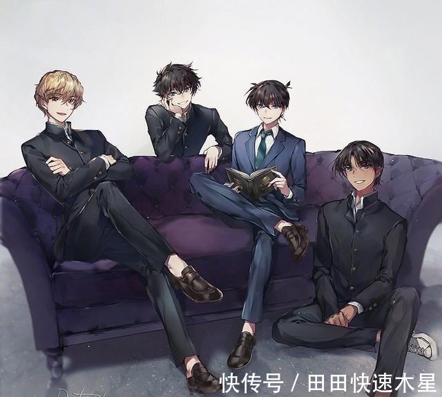 服部平次|画师笔下的《名侦探柯南》，新一持枪超帅气，怪盗基德贵族气质