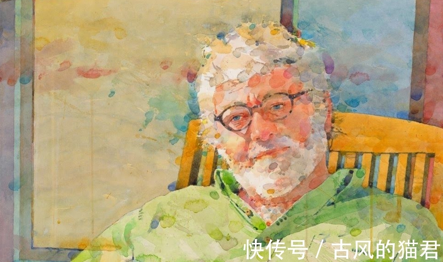 水彩艺术#这样的肖像画才称得上生动和传神——特德·纳托的水彩艺术尔
