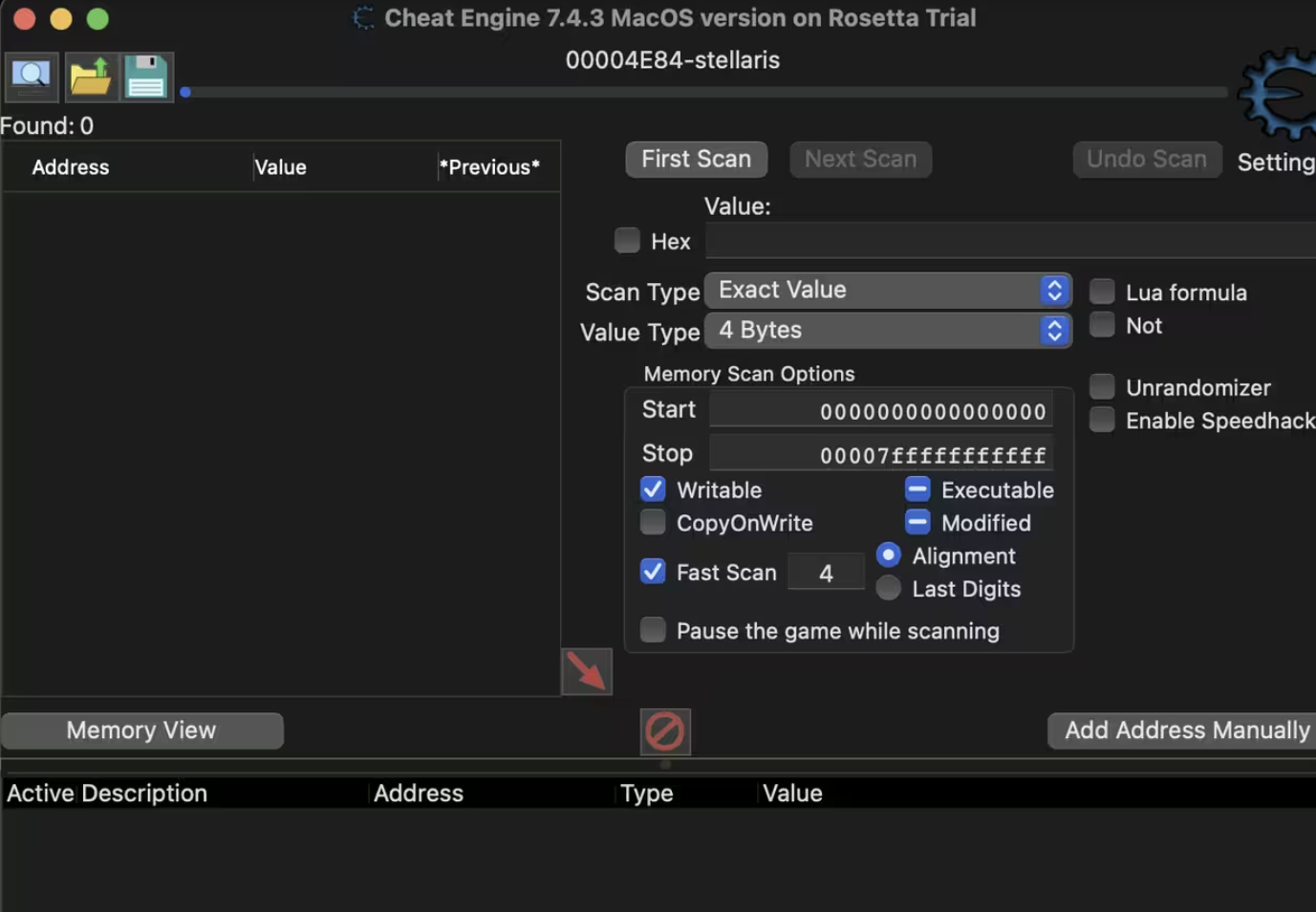 Cheat Engine for Mac v7.4 CE修改器-下载否