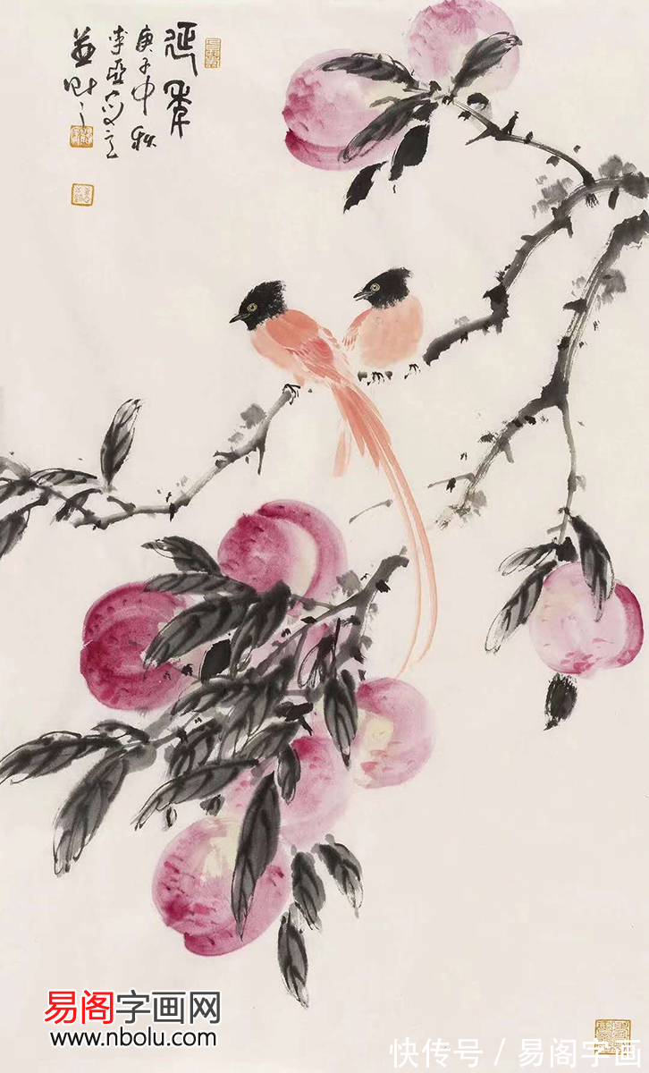 李亚!李亚花鸟画 如清风徐来 又似流水恋花