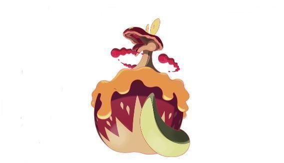 啃果虫|《宝可梦》图鉴842吃了甜苹果之后进化而成的精灵——丰蜜龙